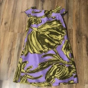 Floral purple and green dress